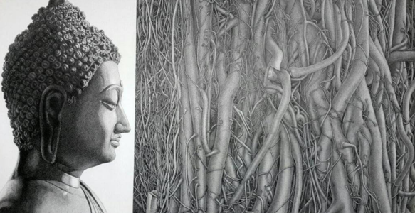 Black and White Buddha Art: The Elegance of Simplicity